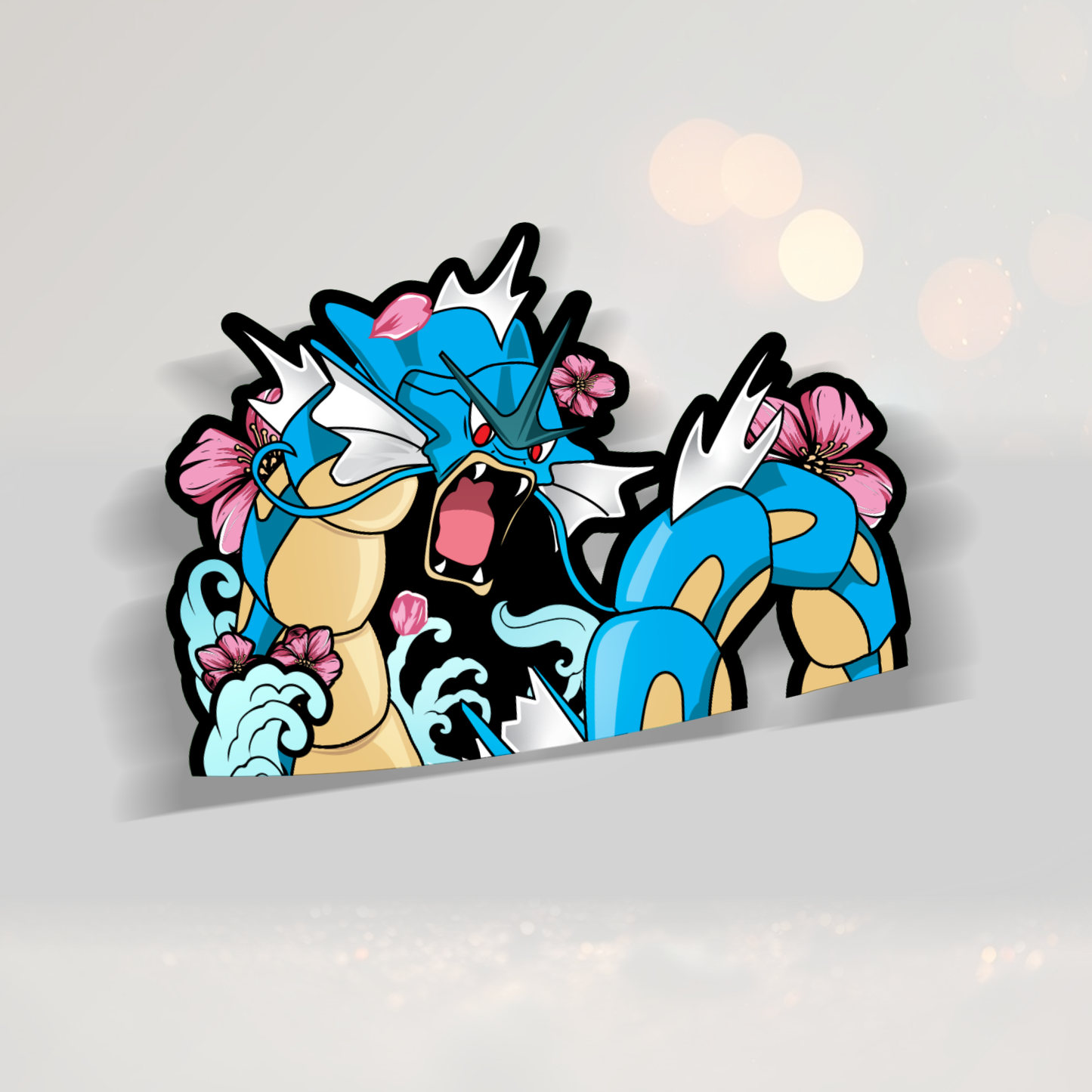 Gyarados Peeker Printed Sticker