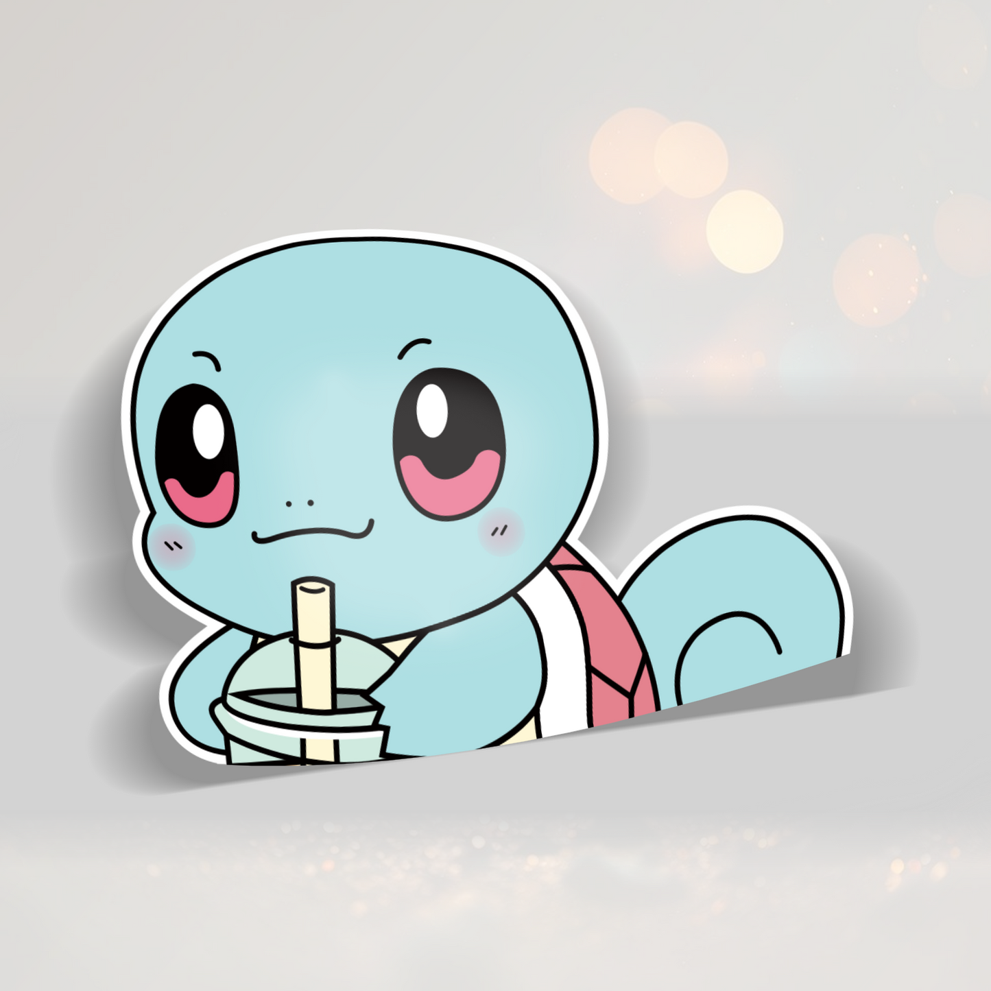 Squirtle Peeker Printed Sticker