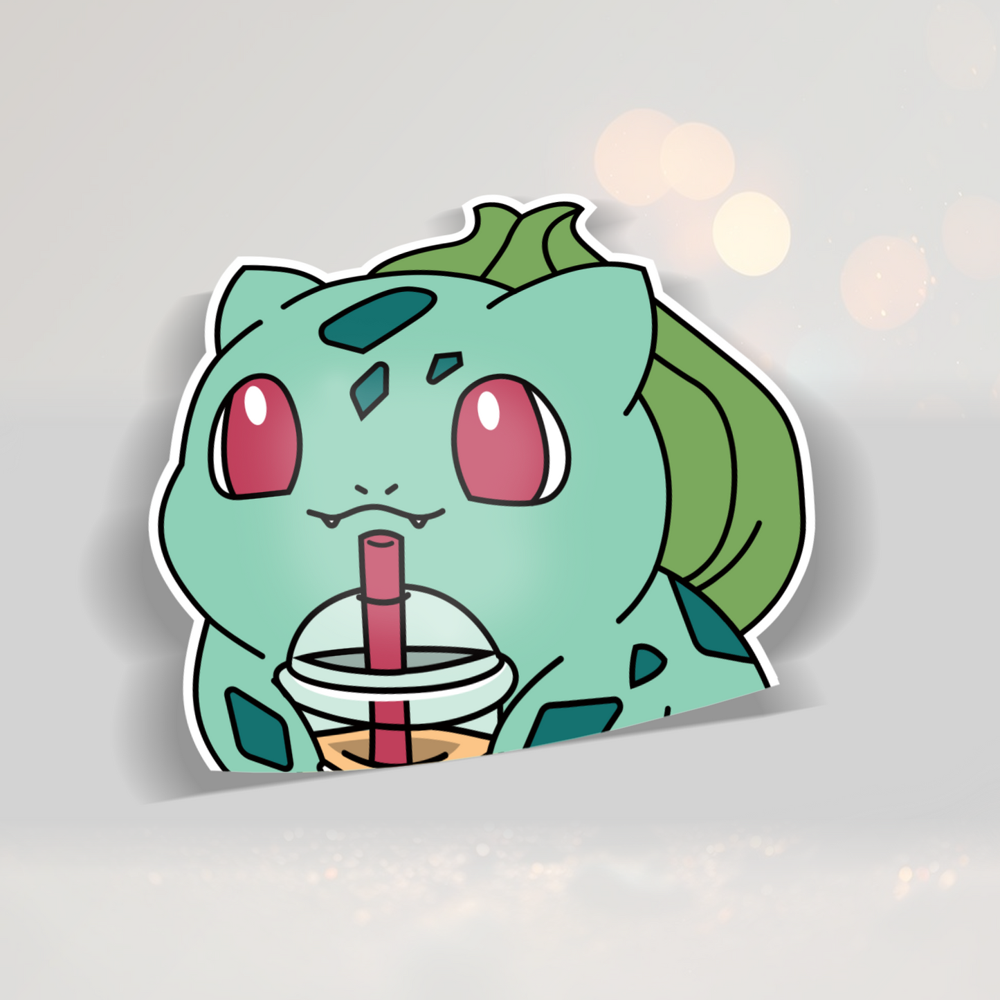 Bulbasaur Peeker Printed Sticker